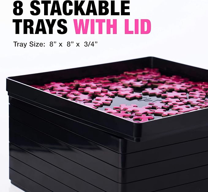 8 Puzzle Sorting Trays with Lid 8" x 8" - Image 4