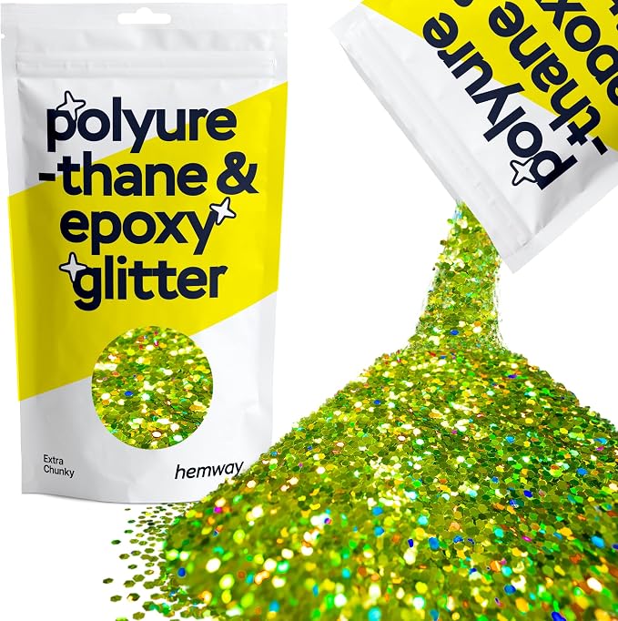 Hemway Polyurethane & Epoxy Resin Glitter 100g / 3.5oz Metallic Crystal Flake by Hemway