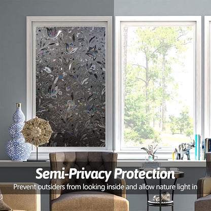 NINETREX Window Privacy Film, Decorative Window Film Frosted, Stained Glass - Image 4