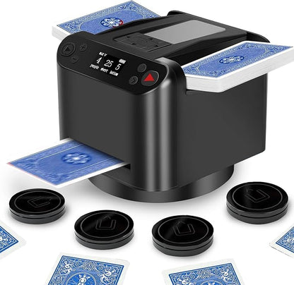 Automatic Card Shuffler and Dealer 360°Rotating 2 Decks Card Dealer by Aoikoy