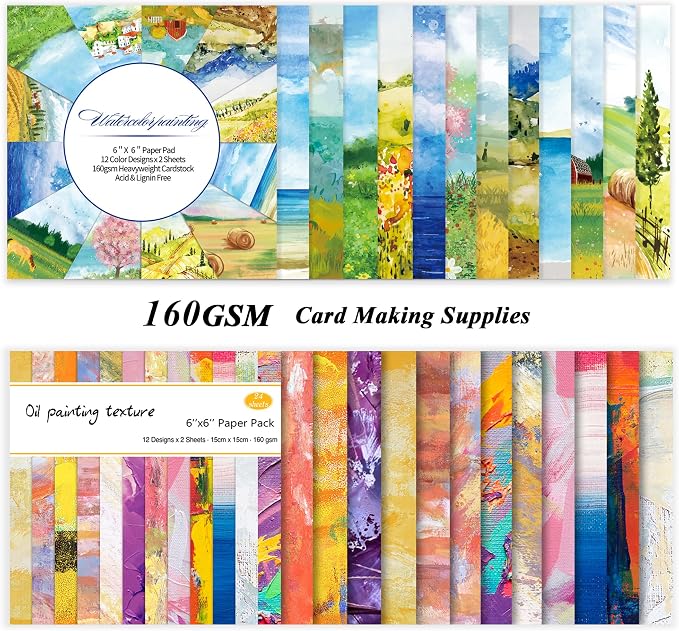 48 Sheets 24 Designs Scrapbook Paper Pad, Scrapbooking DIY Decorative - Image 2