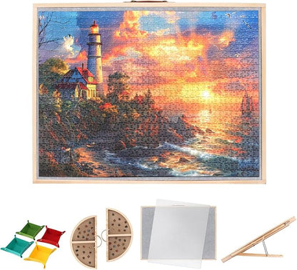 2 in 1 Rotating Tilting Puzzle Board by Lafati