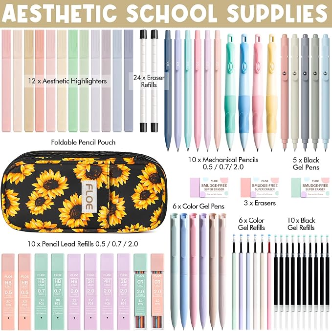 65PCS Aesthetic School Supplies - Image 2