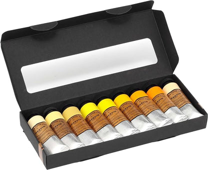 Charvin Extra Fine Professional Artist Oil Paint Set of 9 Shades of Yellow - - Image 2