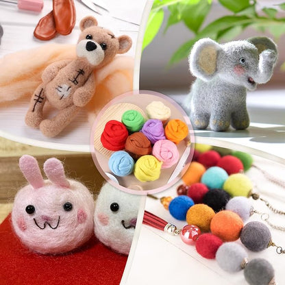 PATIKIL Wool Roving Yarn, 250G/8.8OZ Felting Wool Pure Roving Yarn - Image 6