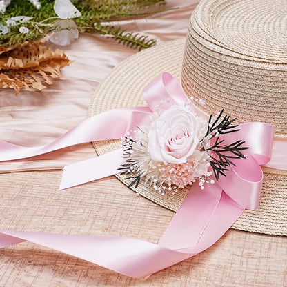 LaRibbons Light Pink Satin Ribbon 1 Inch 50 Yards Luxury Double Faced Pink Silk - Image 3