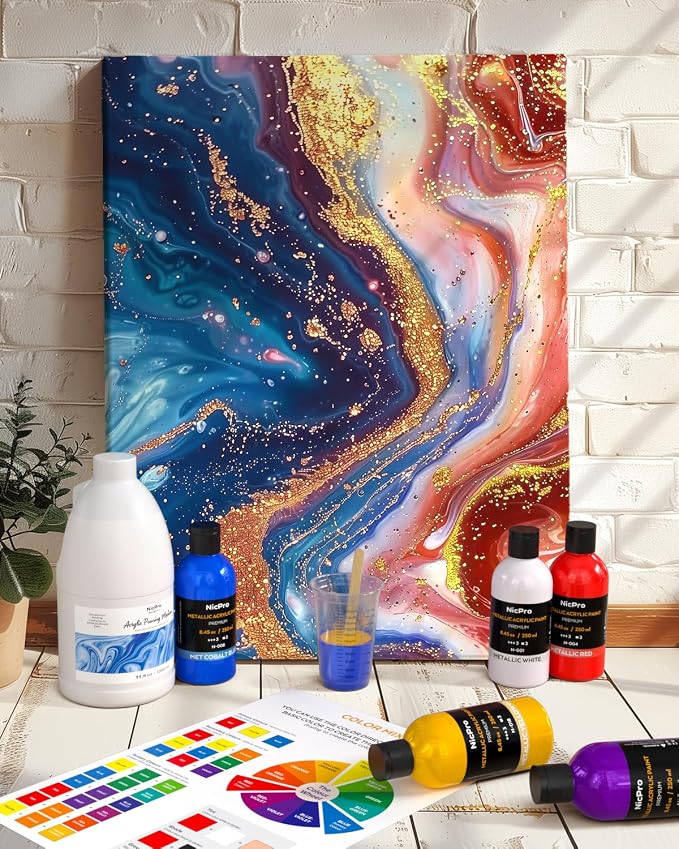 Nicpro Paint Thinner for Acrylic Painting, 33.8oz / 1000ml, Acrylic Paint - Image 6