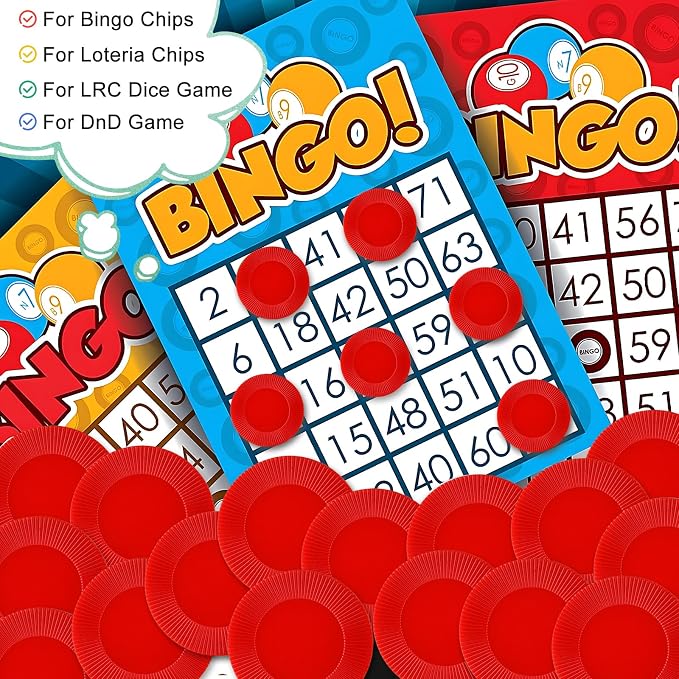 Coopay 1000 Pieces Plastic Poker Chips, Bingo Chips Bulk Learning Counters - Image 7