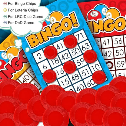 Coopay 500 Pieces Plastic Poker Chips, 1 Inch Bingo Chips Bulk Learning - Image 4