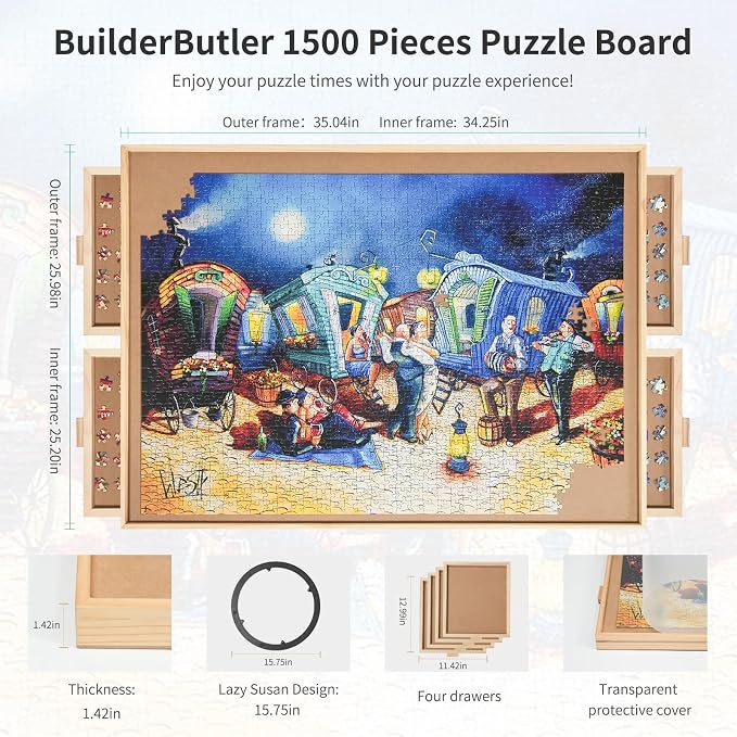 1500 Pieces Rotating Puzzle Board - Image 2