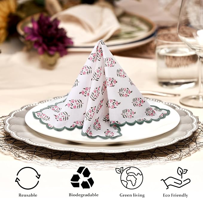 Embroidery Napkins Kitchen Towels Table Decor Table Linen Cotton Napkins Cloth - Image 3