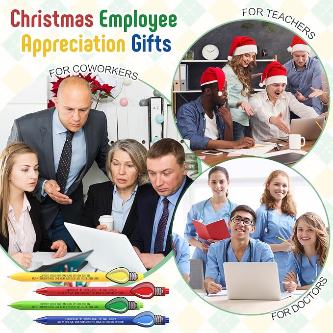 Eaasty 48 Pcs Christmas Gifts for Coworkers Appreciation Ballpoint Pens Bulk - Image 7