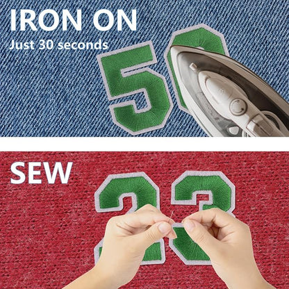 Letter and Number Iron On Patches, A-Z Alphabet and Numbers 0-9 Embroidery - Image 4