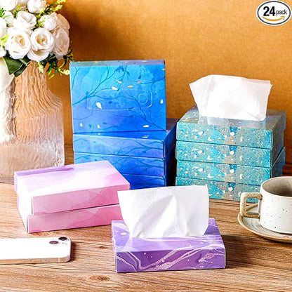 Yinder 24 Packs 960 Sheets Tissue Cube Car Facial Boxes Disposable Facial by Yinder