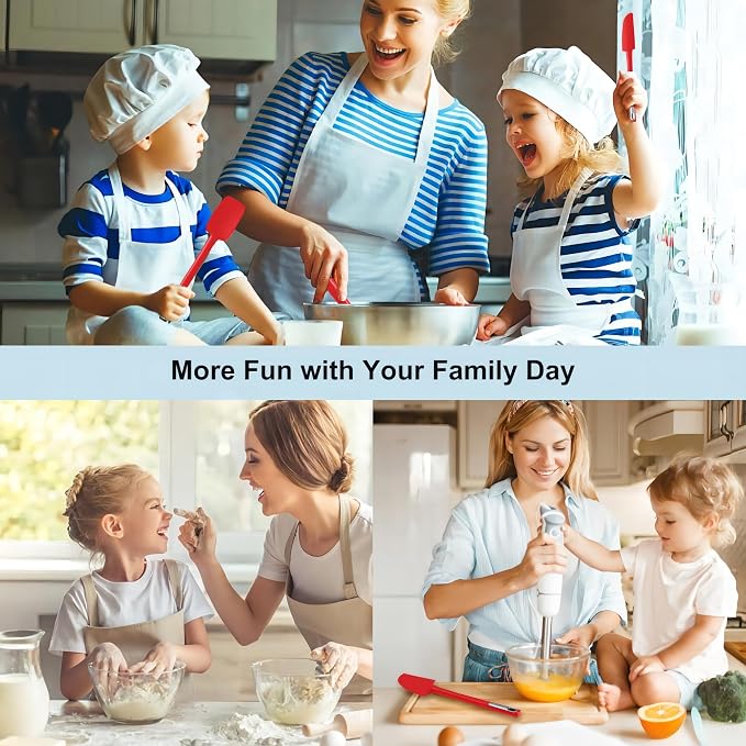 Premium Silicone Spatula Set, JXWING Flexible Heat Resistant Non-slip Handle - Image 6