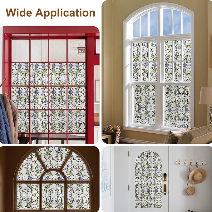 3D Stained Glass Window Film, Decorative Window Privacy Film - Image 6