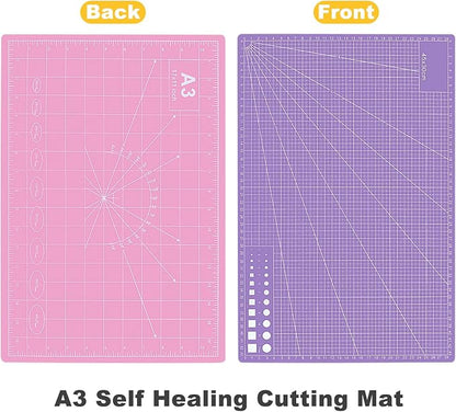 5 PCS Self Healing Cutting Mat 12" x 18": Sewing Rotary Cutting Mat - Image 6