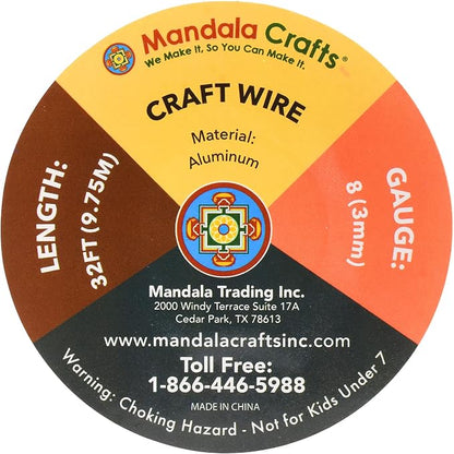 Mandala Crafts 8 Gauge Anodized Aluminum Craft Wire - Image 3