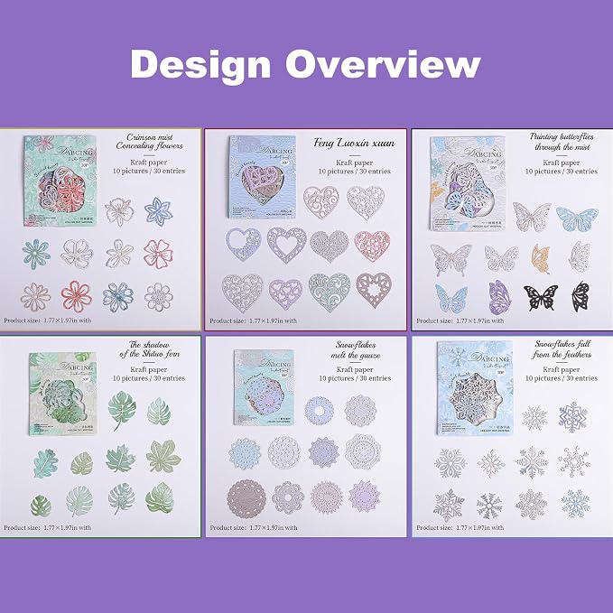 Vintage Hollowed-Out Scrapbook Paper Set, Scrapbooking, and DIY Crafts - Image 4