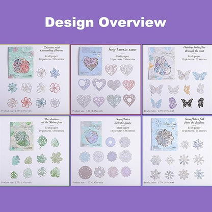 Vintage Hollowed-Out Scrapbook Paper Set, Scrapbooking, and DIY Crafts - Image 4