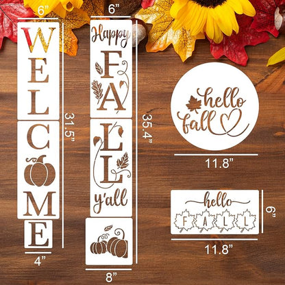 Fall Stencils for Painting on Wood Pumpkin Stencil Thanksgiving Stencils for - Image 2