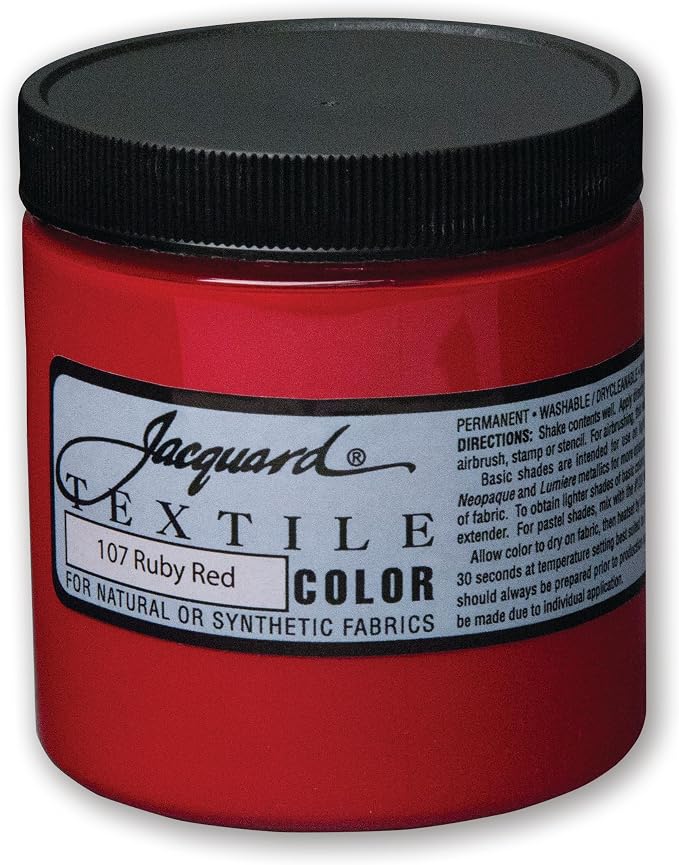 Jacquard Ruby RED Textile Color Paint by Jacquard