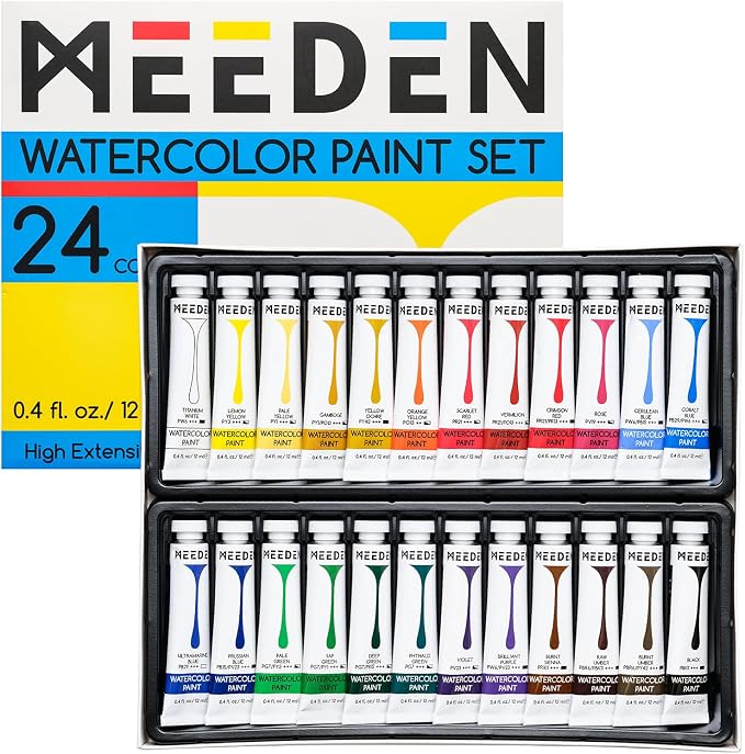MEEDEN Watercolor Paint Tubes Set by MEEDEN