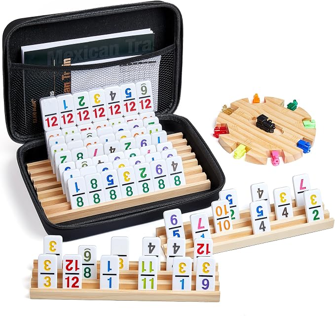 Mexican Train Dominoes Set by ELONGDI