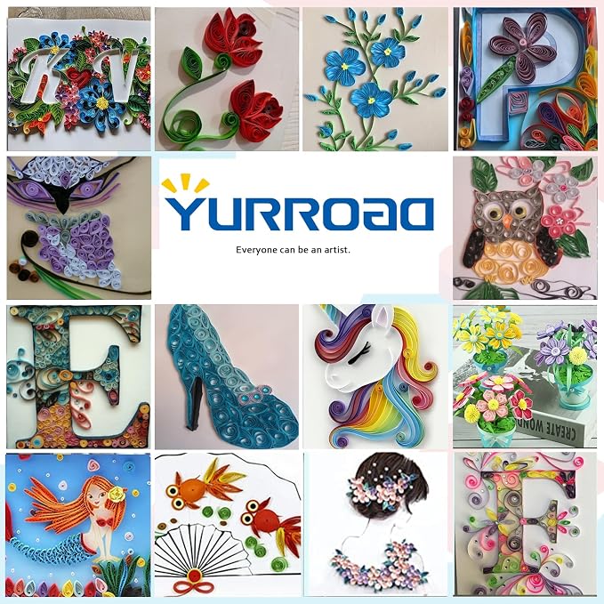 Paper Quilling Kit 3mm/5mm/10mm 1740pcs Quilling Paper Strips Quilling Tool Set - Image 6