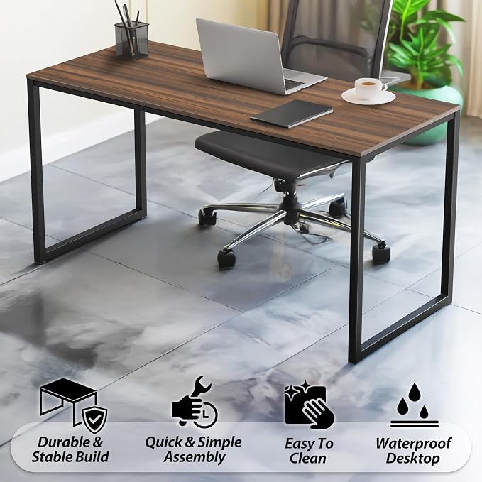 SHW Mission 55-Inch Home Office Computer Desk - Image 4