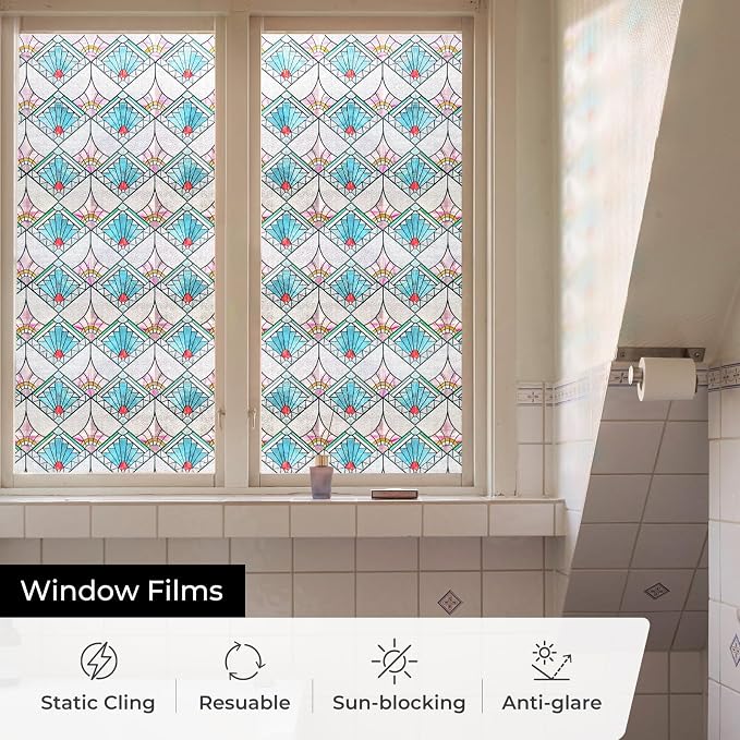 3D Stained Glass Window Film, Decorative Window Privacy Film - Image 3