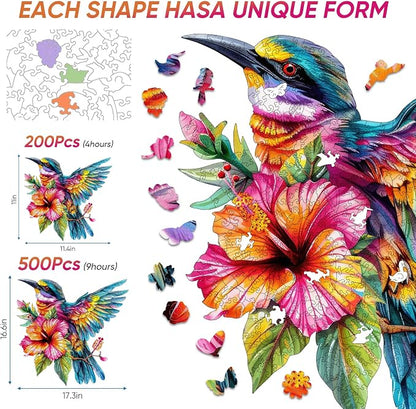 Wooden Jigsaw Puzzles -Hummingbird Wooden Puzzles - Image 3
