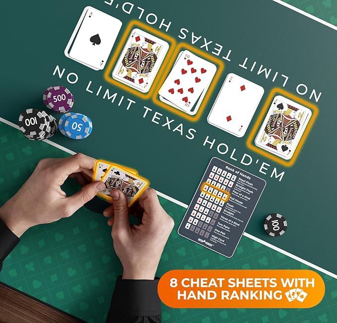 Newverest Poker Table Top 70" x 35", Texas Hold'em Poker Mat - Image 5