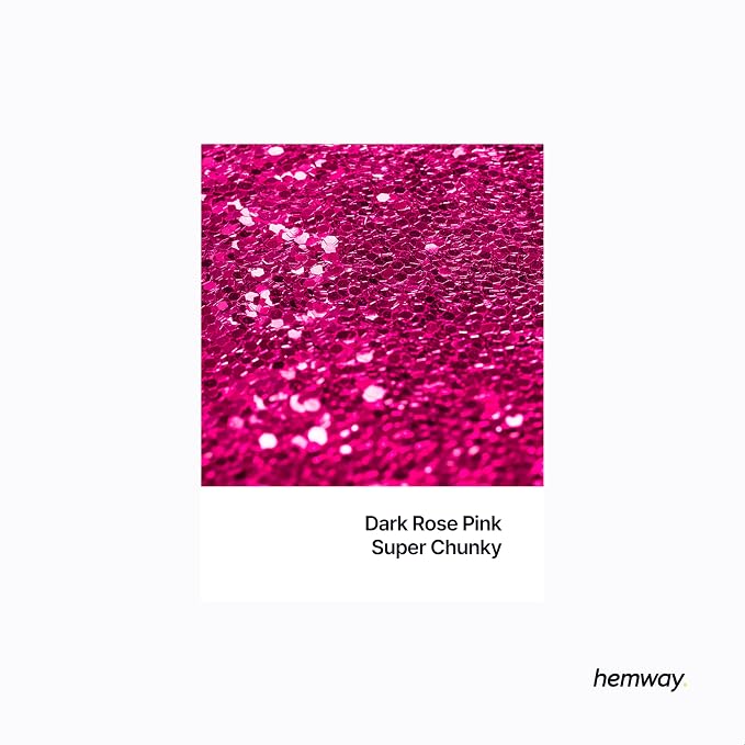 Hemway Glitter for Resin 100g Dark Rose Pink Metallic Crystals for Epoxy Craft - Image 2