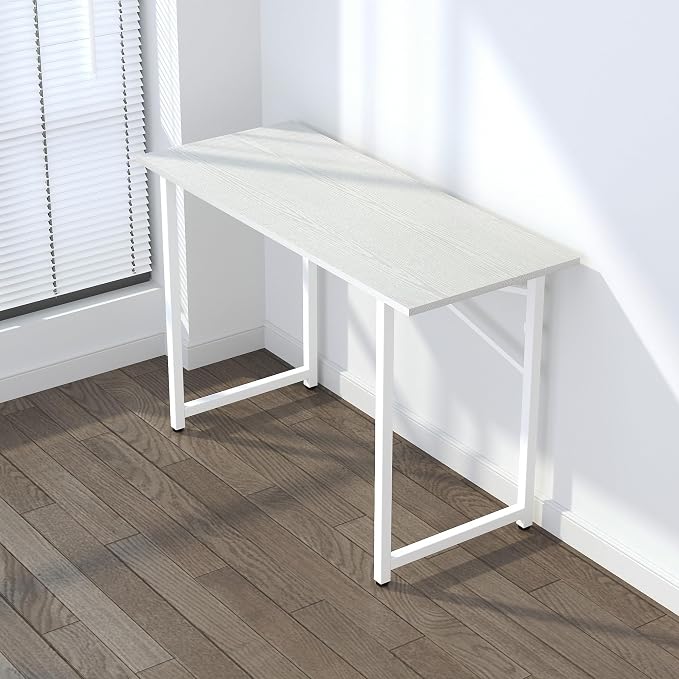 Folding Desk 47 inch No Assembly Required Home Office Table, Writing Gaming - Image 7