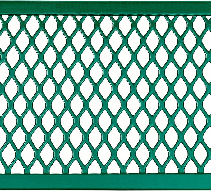 Global Industrial 6’L Rectangular Picnic Table, Expanded Metal, Attached Benches - Image 8