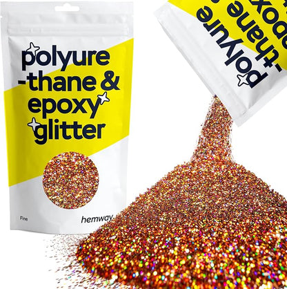 Hemway Polyurethane & Epoxy Resin Glitter 100g / 3.5oz Metallic Crystal Flake by Hemway