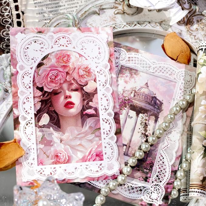 Lace border Scrapbook Paper Set, Scrapbooking, DIY Projects, and Art Supplies - Image 5