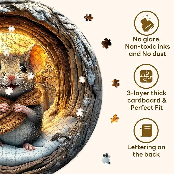 Round Puzzles for Adults 1000 Pieces, Hard Difficult Challenging Puzzles for - Image 5
