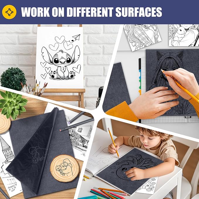 Carbon Paper for Tracing Transfer-Paper Pad, A4 8.3 X 11.8 Inch - Image 5