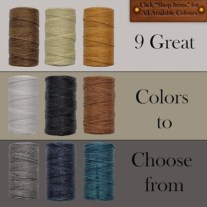 Waxed Thread 3X Wax Thread, 65 Yardx0.8mm Wax String, 150D Waxed Leather String - Image 7