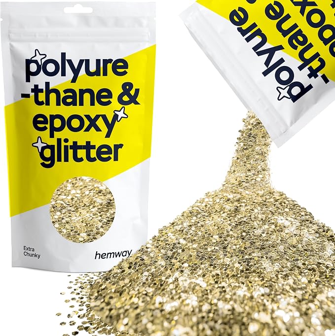 Hemway Polyurethane & Epoxy Resin Glitter 100g / 3.5oz Metallic Crystal Flake by Hemway