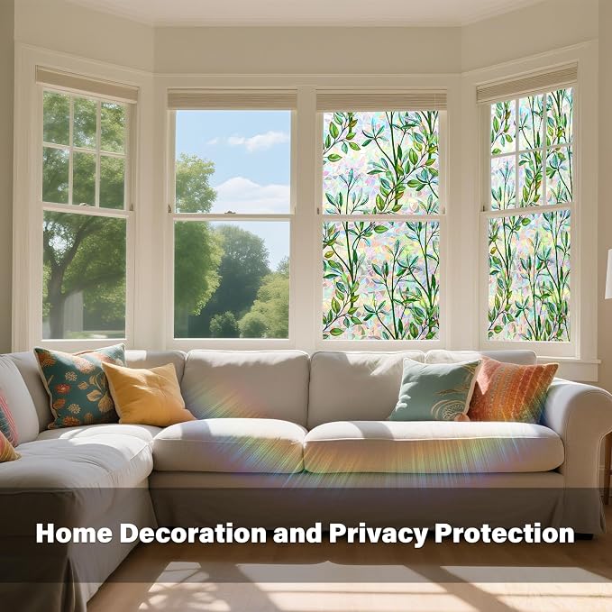 Donox Window Privacy Film, 3D Decorative Window Vinyl Decorative Stained Glass - Image 2