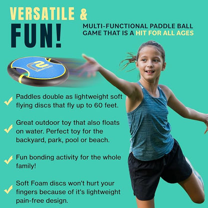 Fun Bouncy Paddle & Stringy Ball Toss & Catch Game - Image 3