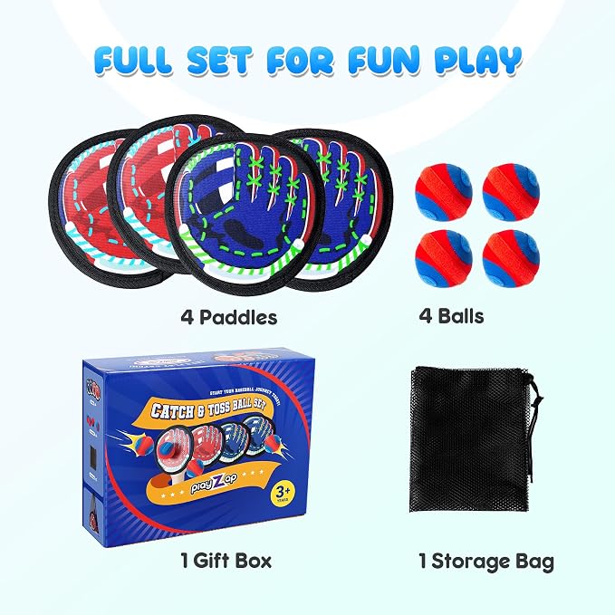 Playzap Toss and Catch Ball Set - Image 8