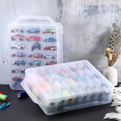 OwnMy 2 Pack 46 Grids Sewing Thread Organizer, Double-Sided Thread Spool - Image 9