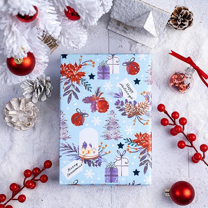WRAPAHOLIC 30 Inch Christmas Wrapping Paper Roll - Image 6