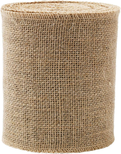 LaRibbons 6 Inch Burlap Wide Fabric Craft Ribbon，10 Yard, Natural Brown Ribbon - Image 8