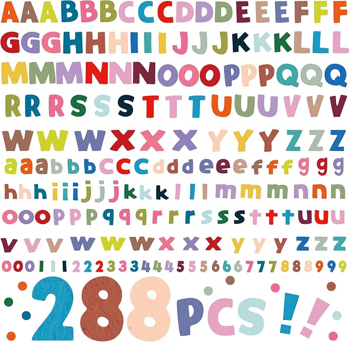 288 PCS Alphabet Combo Set, Large Size Letters Uppercase/Lowercase Letters by SpriteGru