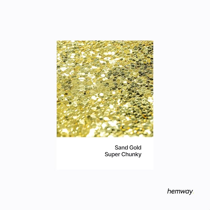 Hemway Glitter for Resin 100g Sand Gold Metallic Crystals for Epoxy Craft Super - Image 2